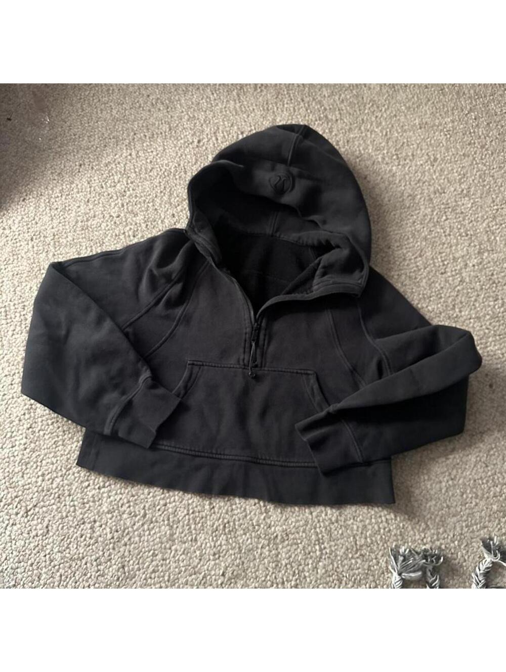 Black Lululemon scuba quarter zip sweatshirt